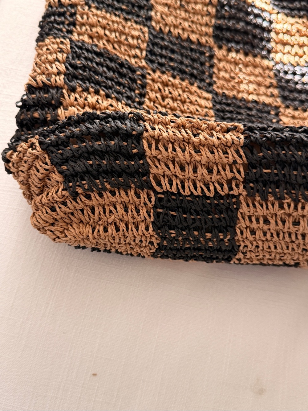 Gap Gingham Straw Tote Bag - Picture 10 of 11